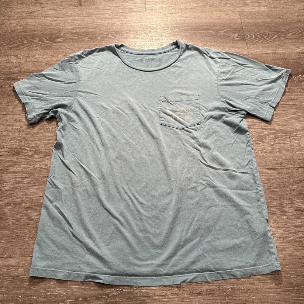 Mollusk Shirt Adult Medium Blue Graphic Tee 100% Cotton Casual Mens Minimal